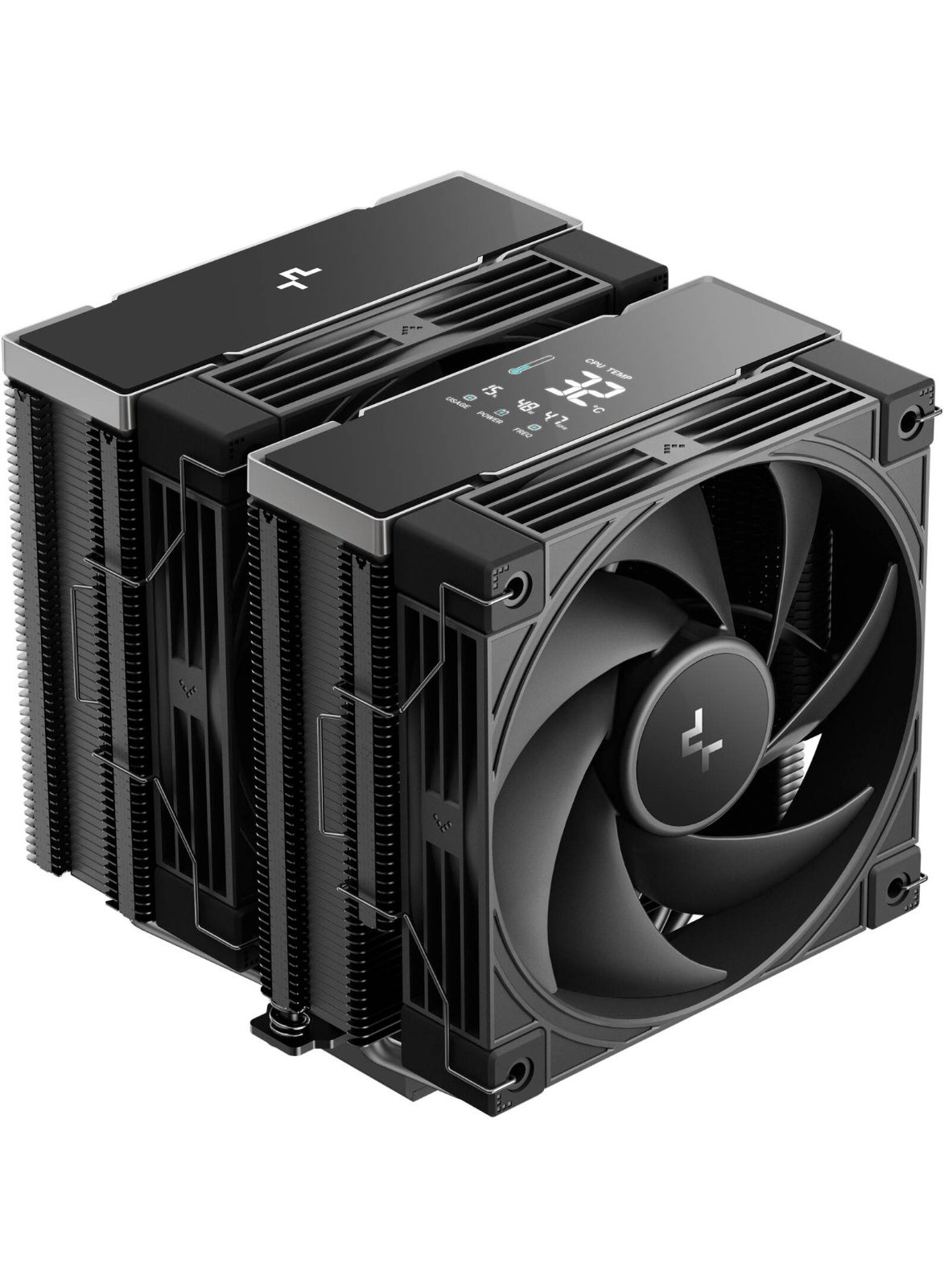 Compare AK620?G2 DIGITAL NYX High?Performance CPU Air Cooler – Dual Tower, 6 Heatpipes, Digital Display + AI Fan Control, 120mm PWM Fans, Intel & AMD Support, Black | RAK620G2BKNNMNGJD1 at KSA Price