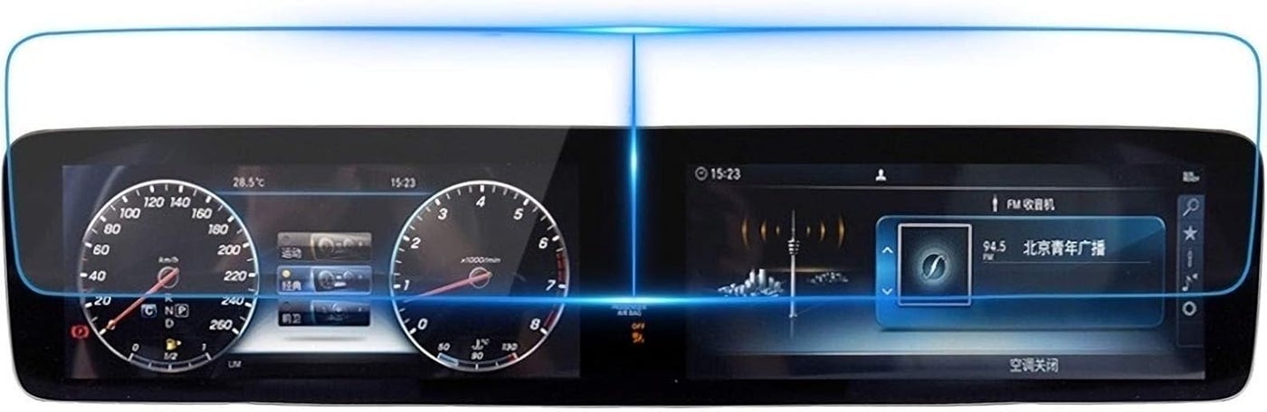 Compare Premium Tempered Glass Screen Protector for MercedesBenz ACLABGLBEQC 20192025  9H Hardness, AntiGlare, AntiFingerprint for MBUX Dual 10.25” Touchscreens at KSA Price
