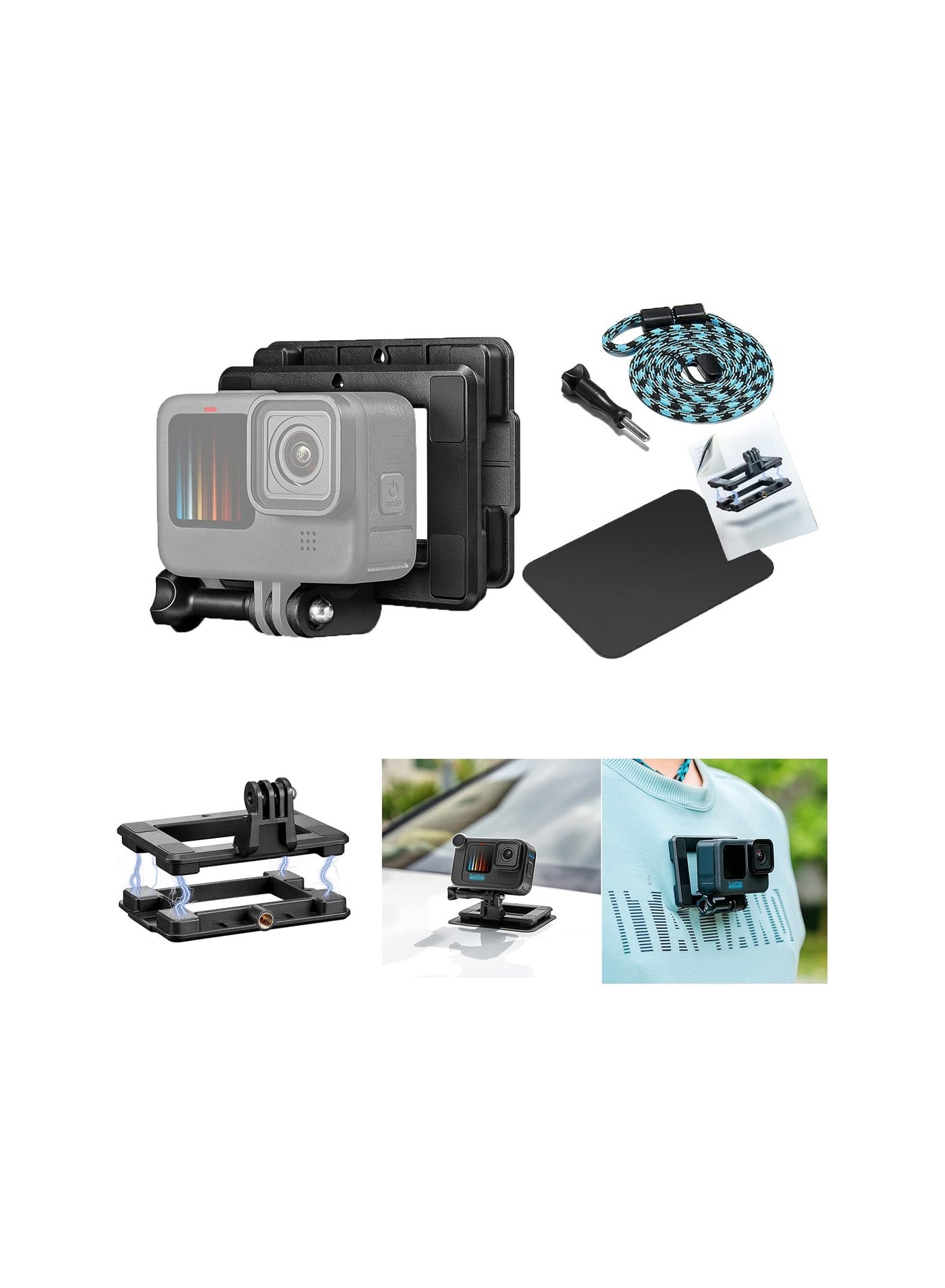 Magnetic Action Camera Mount Fit for Gopro,…