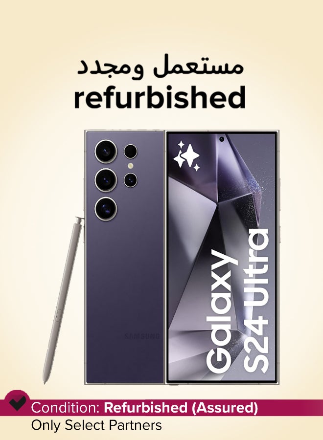 Compare Refurbished  Galaxy S24 Ultra 5G Dual SIM 256GB 12GB RAM Titanium Violet  Middle East Version at KSA Price