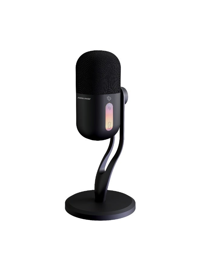 Compare Elyx Rgb Condenser Microphon  Noise Surppress Button  High Quality Sound  Smooth and Clear Recording  Adjustable Angle  Professional Gaming Microphone  for Windows, MacOS, Android, iOS  Black at KSA Price