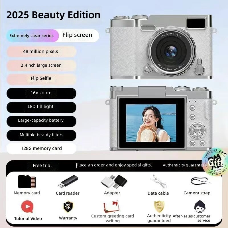 CCD Digital Camera 68MP HD Dual Lens Selfie…