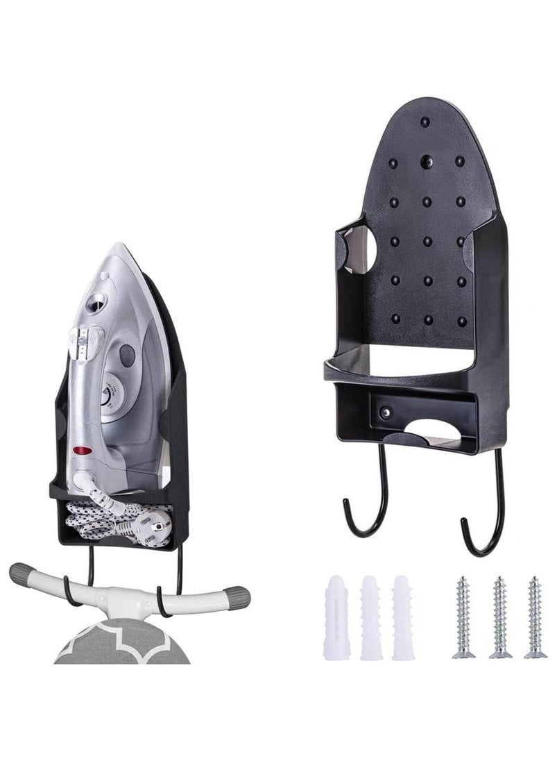 Compare Ironing Board Hanger Ironing Board Wall Mount, Ironing Board Hanger Wall Mounted with Heat Resistant Iron Stand and Hooks, Home Bathroom Ironing Board Rack at KSA Price