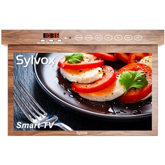 Compare 15.6 Under Cabinet Smart Tv  360 Rotation, 90 FlipDown Screen, Wireless Connectivity, SpaceSaving Design For Kitchen, Bedroom, Or Rv. Wood Grain Color at KSA Price