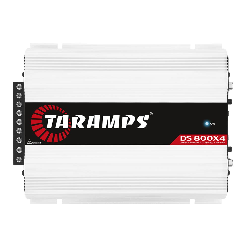 Compare Taramps DS 800x4 1 Ohm 800 Watts RMS 4Channel 200x4 RMS, Class D, Full Range, Crossover High  Low Pass Fixed, Bridgedable Car Audio Amplifier, White at KSA Price