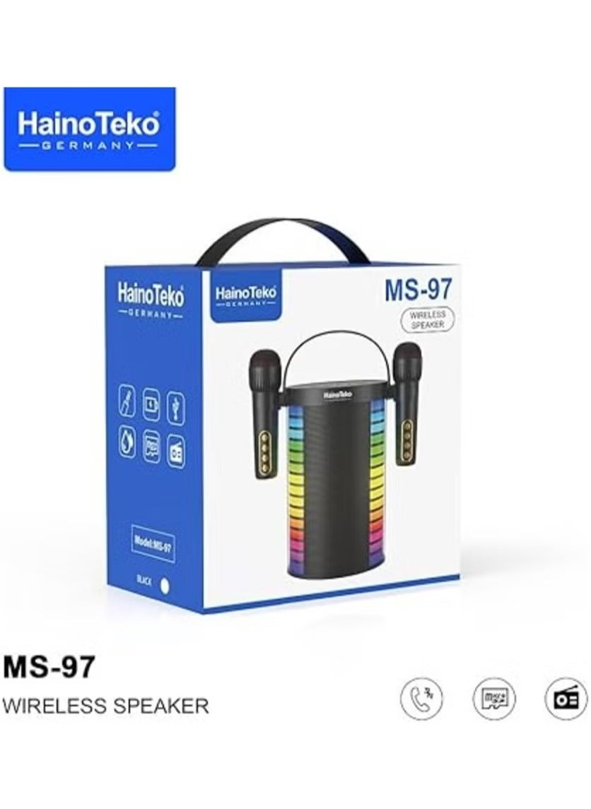 MS97 Bluetooth Wireless Speaker with Wireless Mic…