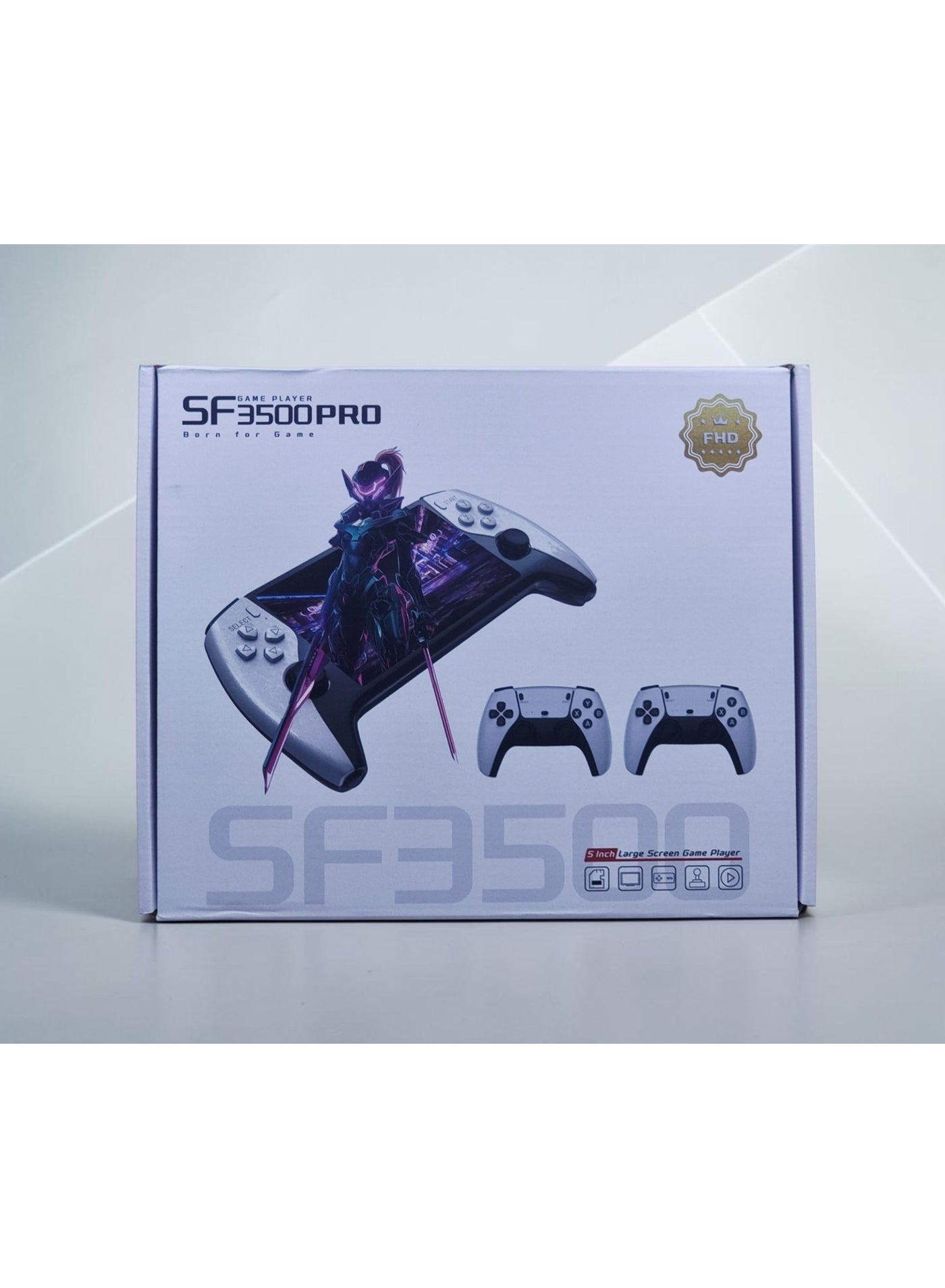 Compare SF3500 Pro Portable Game Player – 5Inch FHD Large Screen Retro Gaming Console with 2 Wireless Controllers at KSA Price