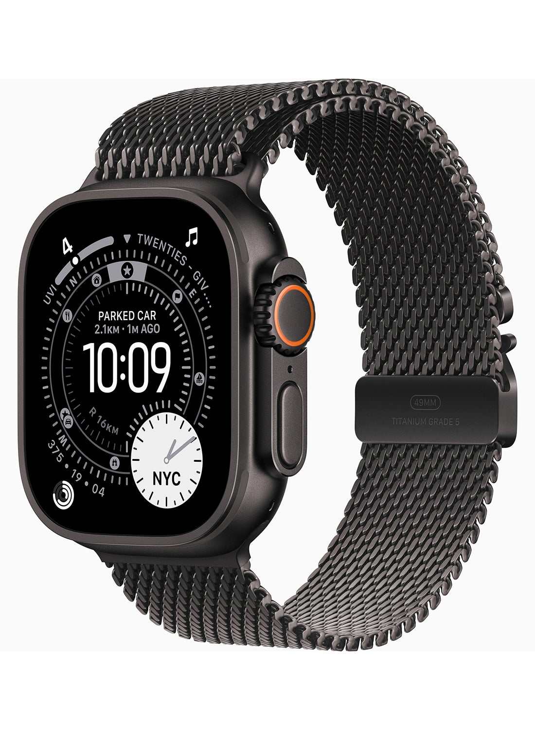 Compare Watch Ultra 3 GPS + Cellular 49mm Middle East Version Black Titanium Case With Black Titanium Milanese Loop  Small at KSA Price