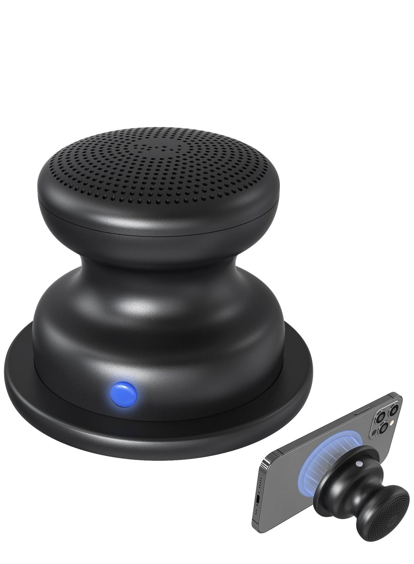 Compare Mini Portable Wireless Bluetooth Speaker with Magnetic Base, Powerful Sound, Easy to Attach to Metal Surface, Compatible with Magsafe, iPhone 15, 14, 13, 12 ProMax for Home or Outdoor at KSA Price