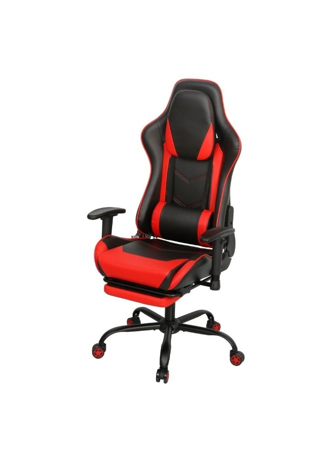 Compare Belanda Gaming Chair with Footrest  Ergonomic BlackRed Gaming Chair for Game Room Furniture  Metal Frame & Faux Leather Upholstery  Size: L71xW77.5xH126136cm at KSA Price