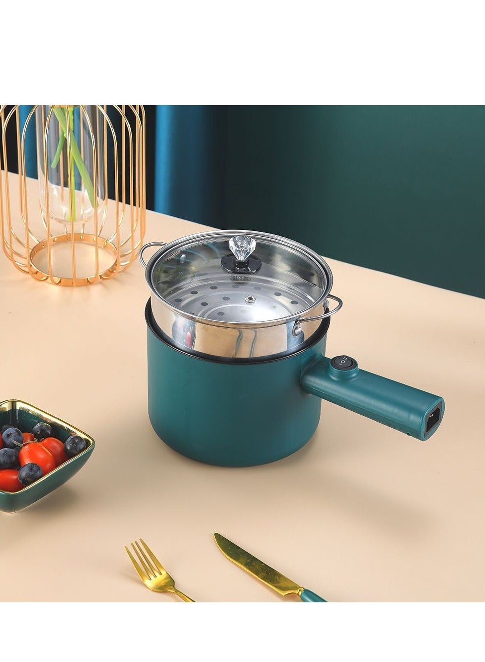 Compare 1.8L Electric Hot Pot ControlNonStick Electric Cooker Shabu Shabu,Electric Skillet,Frying Pan,Electric Saucepan,for Noodles,Egg, Steak,Sauté,Steam,Oatmeal and Soup at KSA Price
