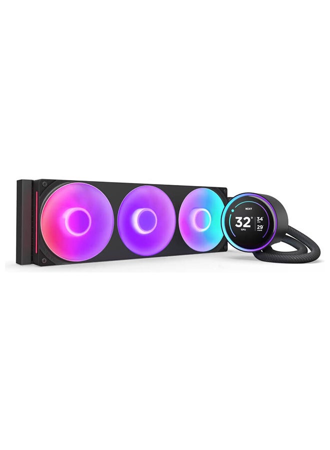 Compare Kraken Elite 360 RGB 2024 AIO Liquid CPU Cooler, 360mm Radiator, 2.72 IPS 60Hz LCD Display, F360 RGB Core Fan, 75.12 CFM Airflow, 2400 RPM Fan Speed, Fluid Dynamic Bearing, Black | RLKR36EB2 at KSA Price