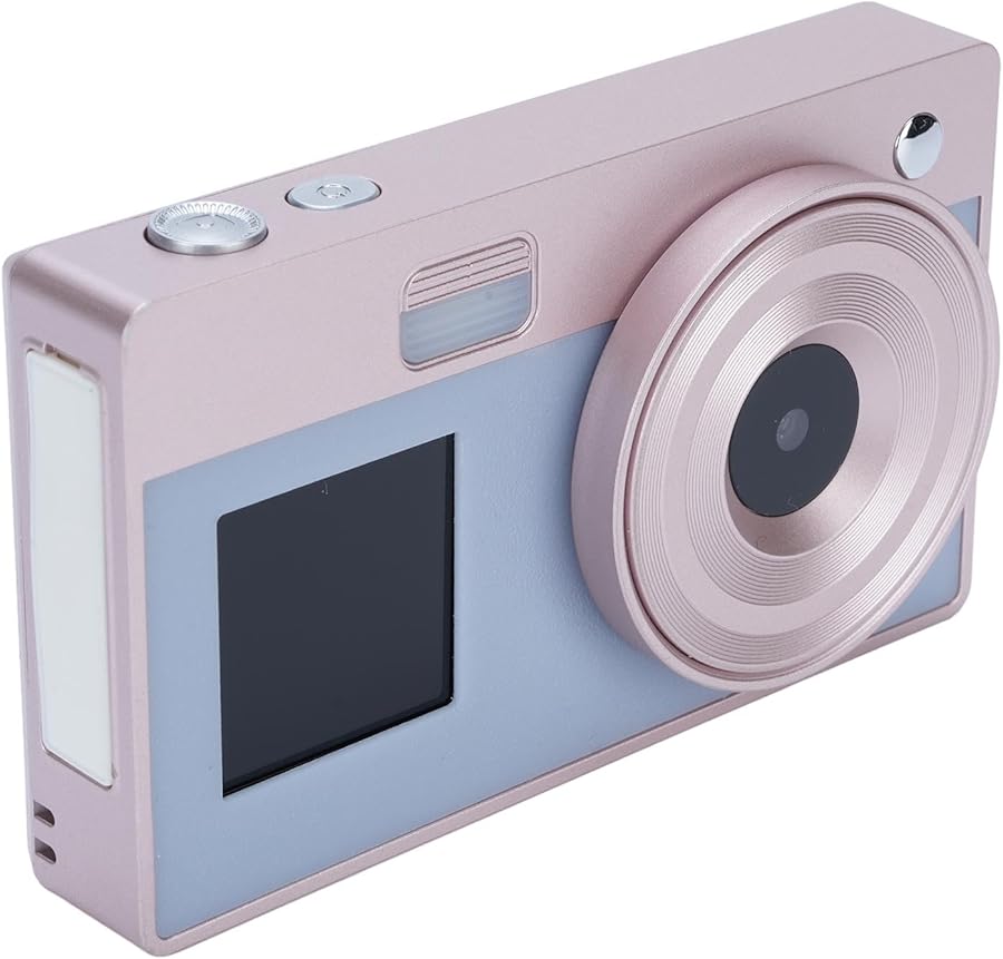 Pink Digital Camera 48MP 16X Zoom Anti Shake Point…