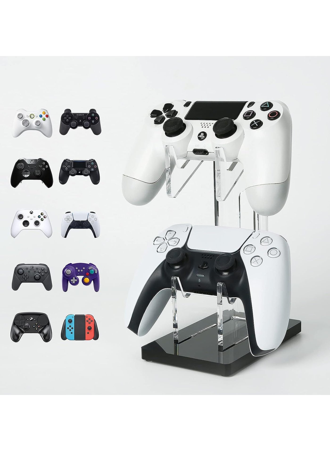 Compare Universal Dual Controller Holder for PS4 PS5 Xbox ONE Switch, Controller Stand Gaming Accessories, Build Your Game Fortresses Crystal Black at KSA Price