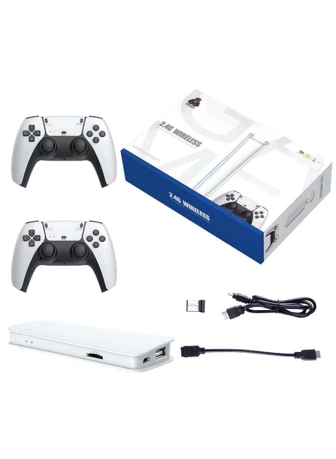Compare New M15 Wireless 4K Game Stick – Retro Video Game Console with 20+ Simulators & 20000+ Games | Dual Wireless Gamepads | HD Output TV Plug & Play Gaming System at KSA Price