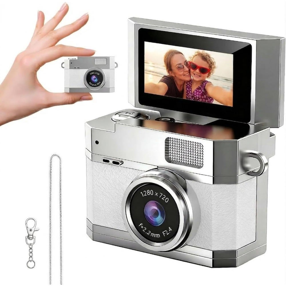 Mini Keychain Digital Camera White - HD Mini…
