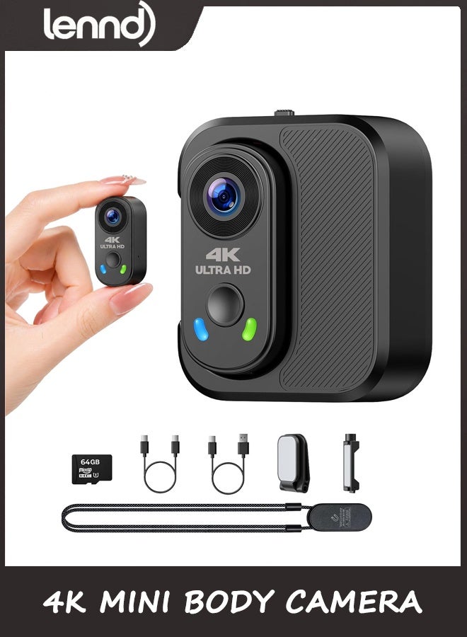 4K Mini Body Camera, Thumb Size POV Cam Action…