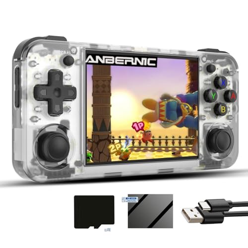 Compare rg35xx h Retro Game Emulator Anbernic 35xxh with a 64G Card PreLoaded Games rg35xxh 35 IPS Screen Supports 5G WiFi Bluetooth HDMI and TV Output at KSA Price