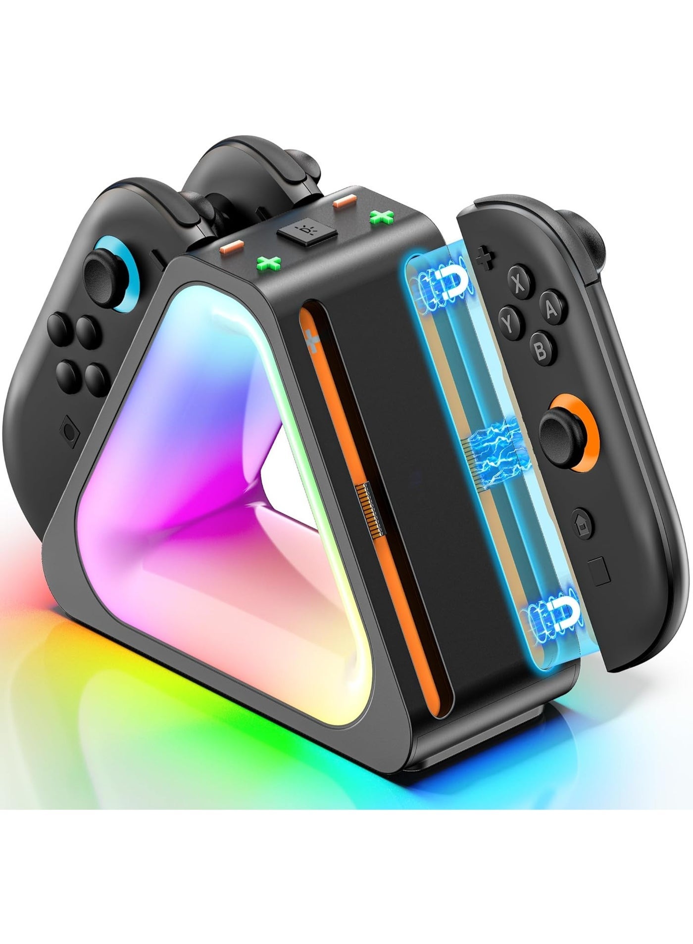 Compare Charging Dock for 2025 Nintendo JoyCon 2, Fast Charger SW2 JoyCon Magnetic Charging Station with 7 Light Modes, Enhanced Controller Charger Dock for Nintendo Switch 2 Joycon Accessories at KSA Price