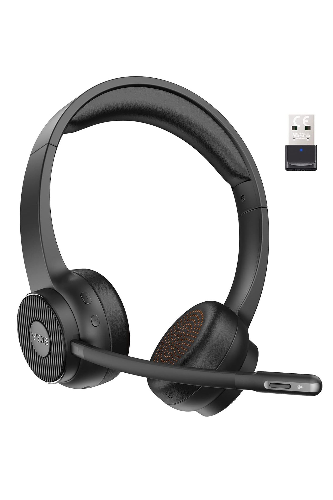 Compare EKSA H16 Wireless Headset with AI Noise Cancelling Microphone, Bluetooth V5.2 Headphones with 2.4G USB Dongle & Mic Mute, 55Hours Playtime for ComputerLaptopPC at KSA Price