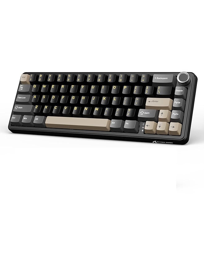 Compare X66 60% Wireless Mechanical Keyboard with Volume Knob, Hot Swappable Gasket Mount, 2.4GUSBCBT5.0 TriMode, PBT Keycaps, Mini 66 Keys RGB Gaming Keyboard for WinMac Star Black at KSA Price