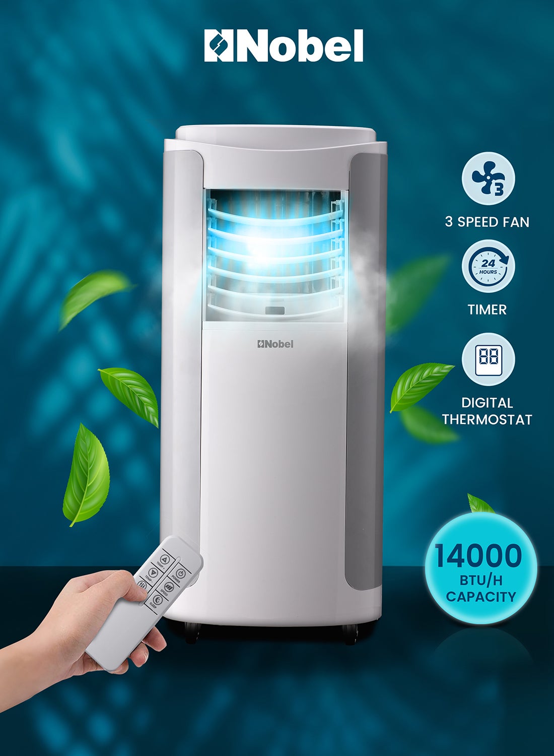 Portable Air Conditioner 3-in-1 Cooling Fan, Dehumidifier,…