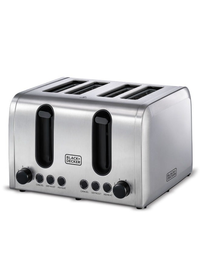 Compare 4Slice Toaster, DoubleSided Heating, 6 Browning Levels, Defrost, Reheat, Cancel Functions, ExtraWide Slots, Dual Browning Control, Removable Crumb Tray, 2100 W ET444B5 Silver at KSA Price
