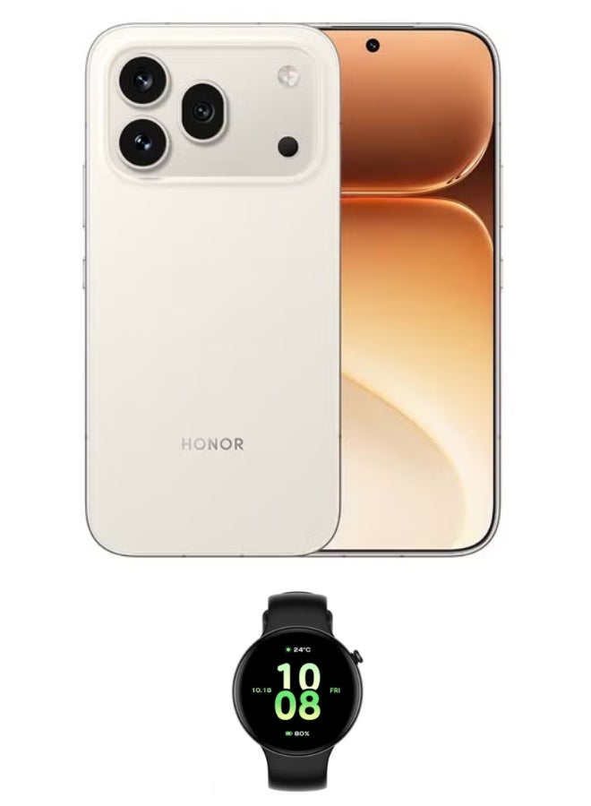 Compare 600 Pro 5G Dual SIM 12GB RAM 512GB Golden White with free Honor Watch Fit Active –Middle East Version at KSA Price