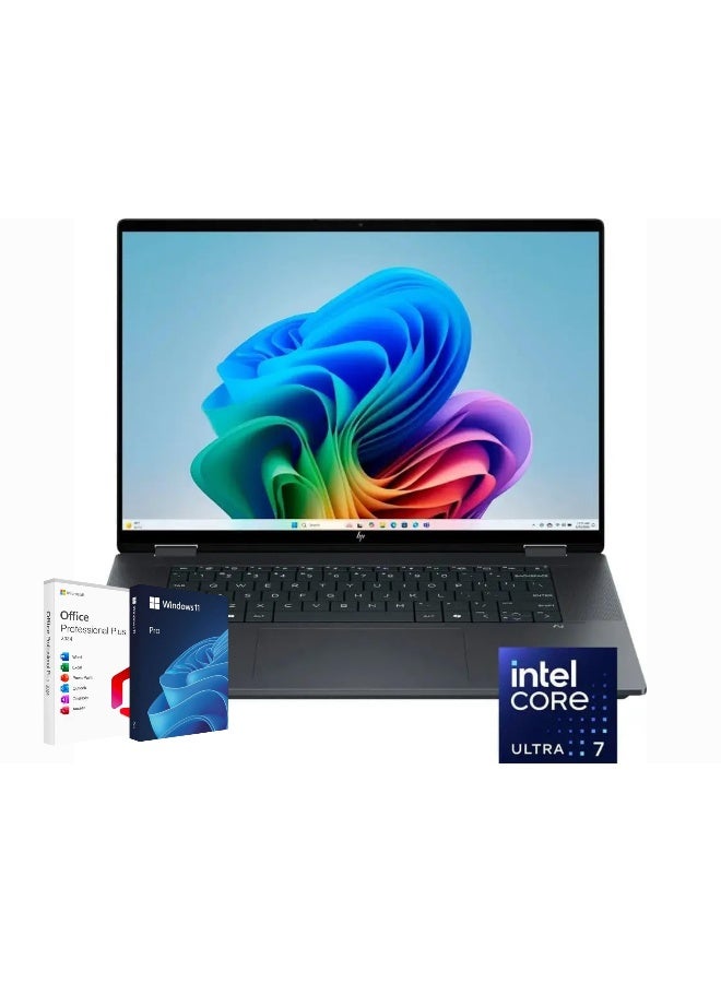 Compare OmniBook X Flip Laptop With 16Inch WUXGA Display,Core Ultra 7 256V Processor16GB RAM2TB SSDIntel Arc 140V GraphicsWindows 11 Pro + Office Life Time 2024 English Eclipse Gray at KSA Price
