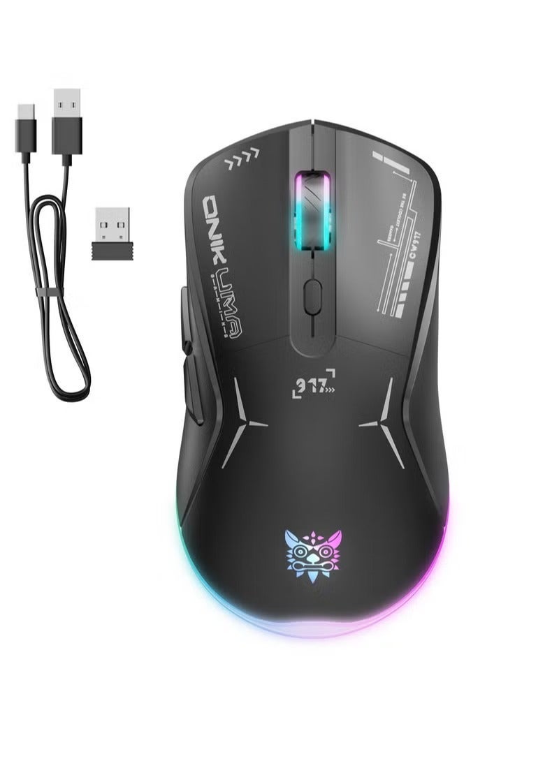 Compare Wireless gaming mouse, esportsgaming mouse, ergonomic RGB mouse, rechargeable dualmode wireless mouse Bluetooth2.4GHz; compatible with laptops, PCs, MacBooks, and desktop computers. at KSA Price