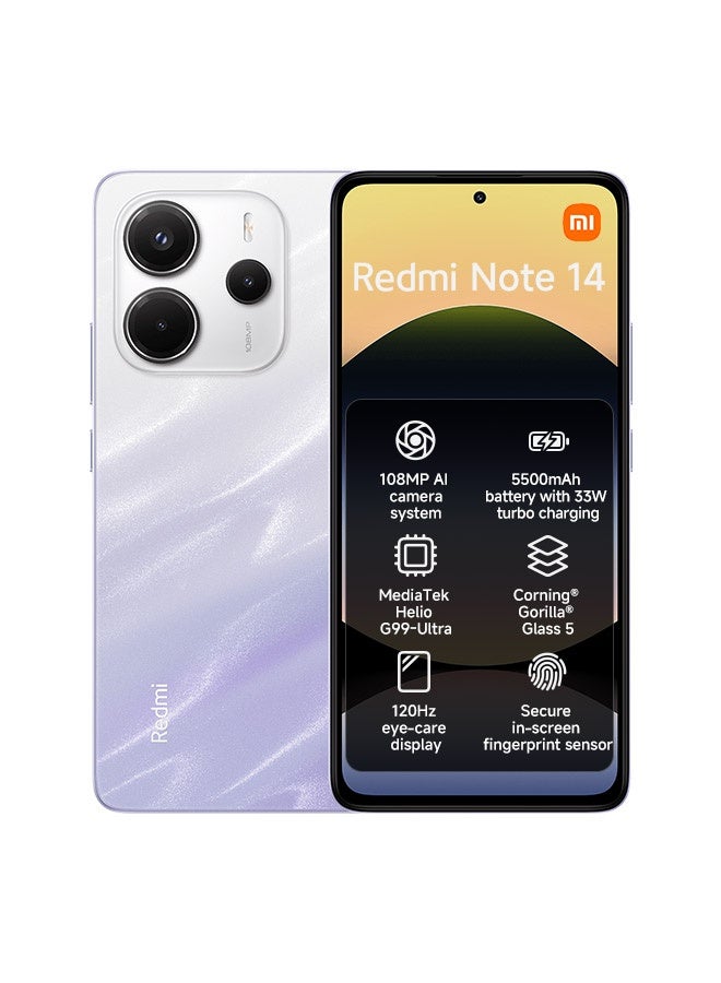 Redmi Note 14 4G Dual SIM Mist Purple 8GB…