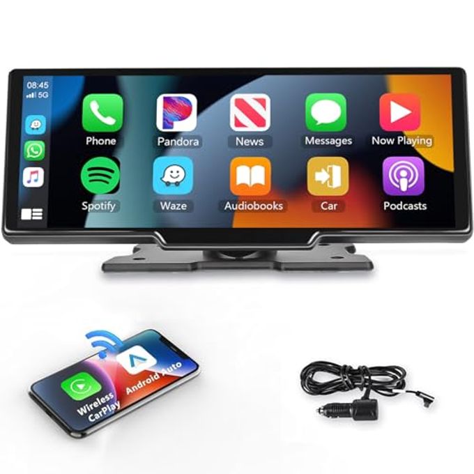 Compare 10.26 Touchscreen Wireless Carplay Portable Car Stereo Android Auto, Car Play Navigation, Voice Control, BluetoothAuxFm, Car Radio Receiver at KSA Price