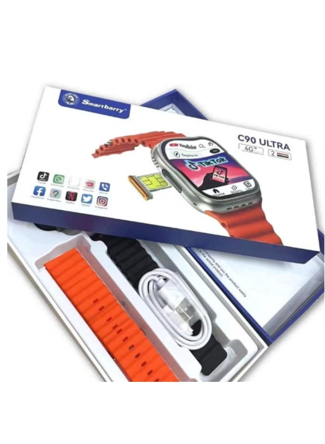 Smartbarry C90 Ultra 4G Smartwatch with SIM…
