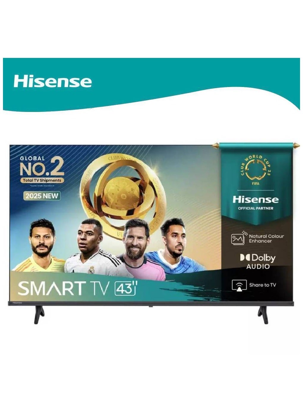 Compare 43 Inch Full HD Smart TV – VIDAA OS, Natural Color Enhancer, Game Mode, Dolby Audio, Screen Mirroring, Noise Reduction, HDMI ARC, WiFi, YouTube, Netflix  2025 43A4Q Black at KSA Price