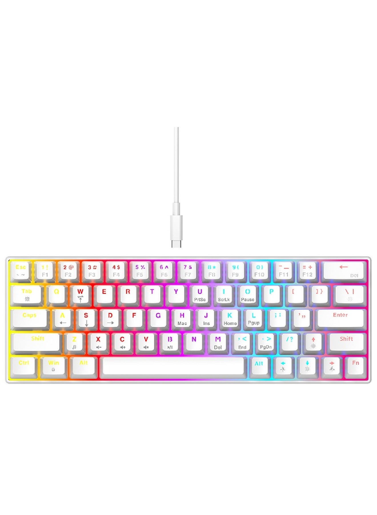 63 Keys Wired Mechanical Gaming Keyboard Rgb…