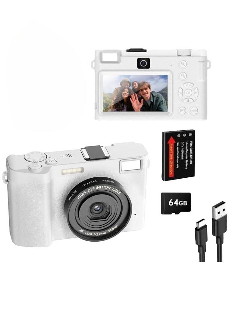 5K 64MP Digital Camera 18X Digital Zoom, Vlog…