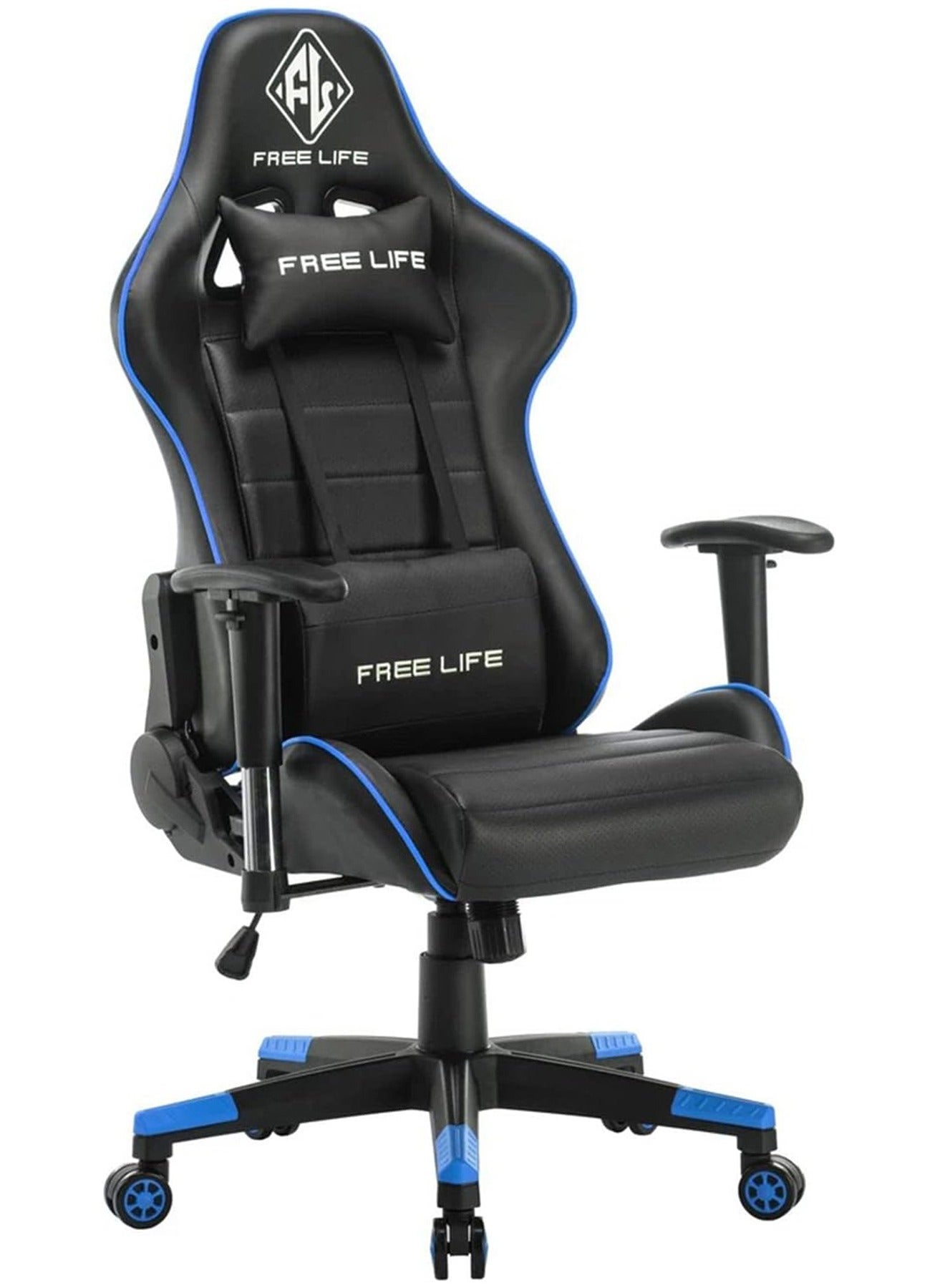 Compare Gaming Chair High Back PU Leather Office Chair Adjustable Video Gaming Chairs Swivel Racing Chair with Adjustable Armrest at KSA Price
