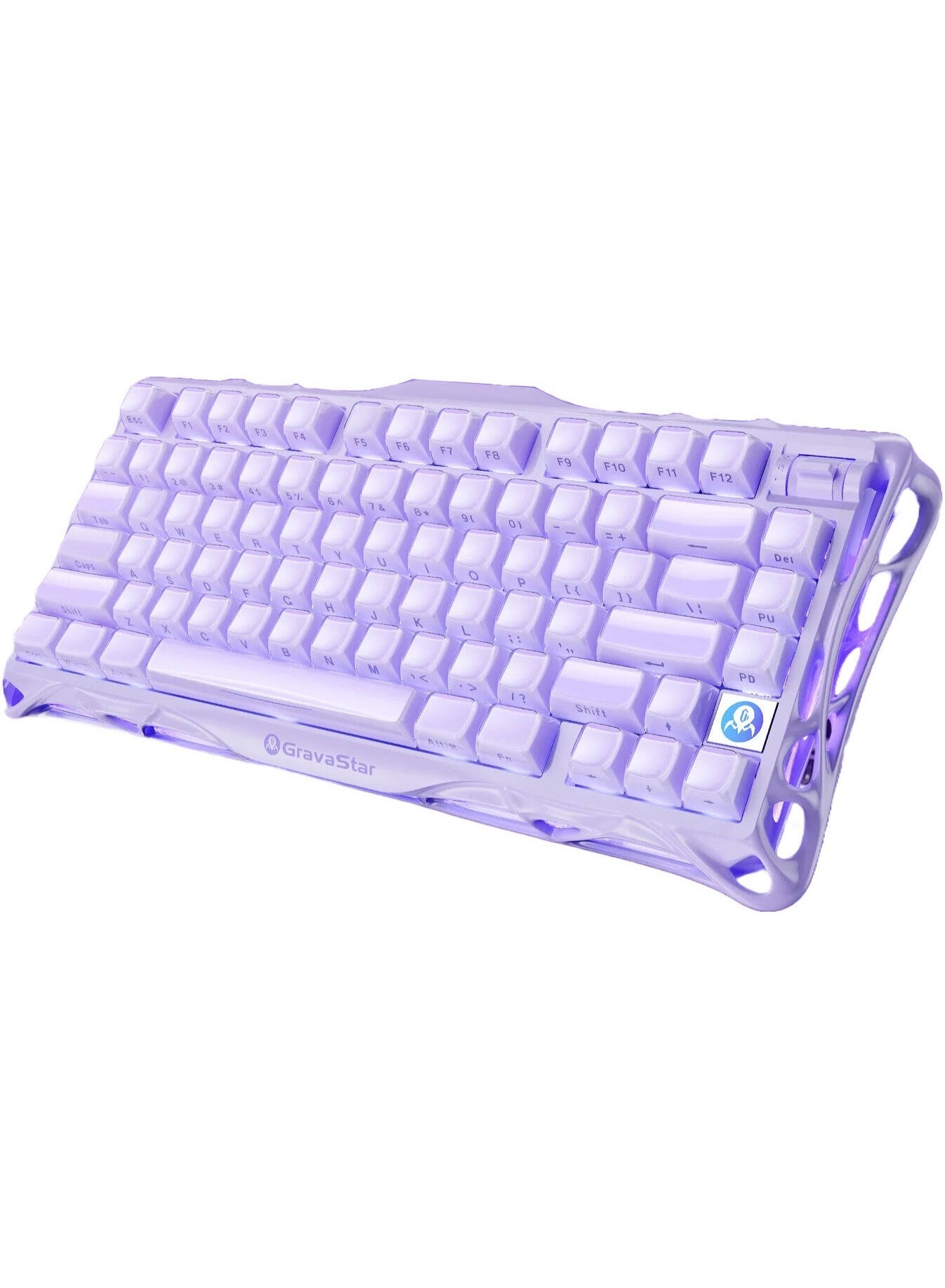 Compare Mercury V75 Special Edition 75% Wired Gaming Keyboard – Hall Effect Magnetic Switches, 8000Hz Polling Rate, Adjustable 0.1–3.5mm Actuation, 256kHz Scan Rate, HotSwappable, RGB Dual Lighting, Aluminum Frame, USBC – Lavender Purple at KSA Price