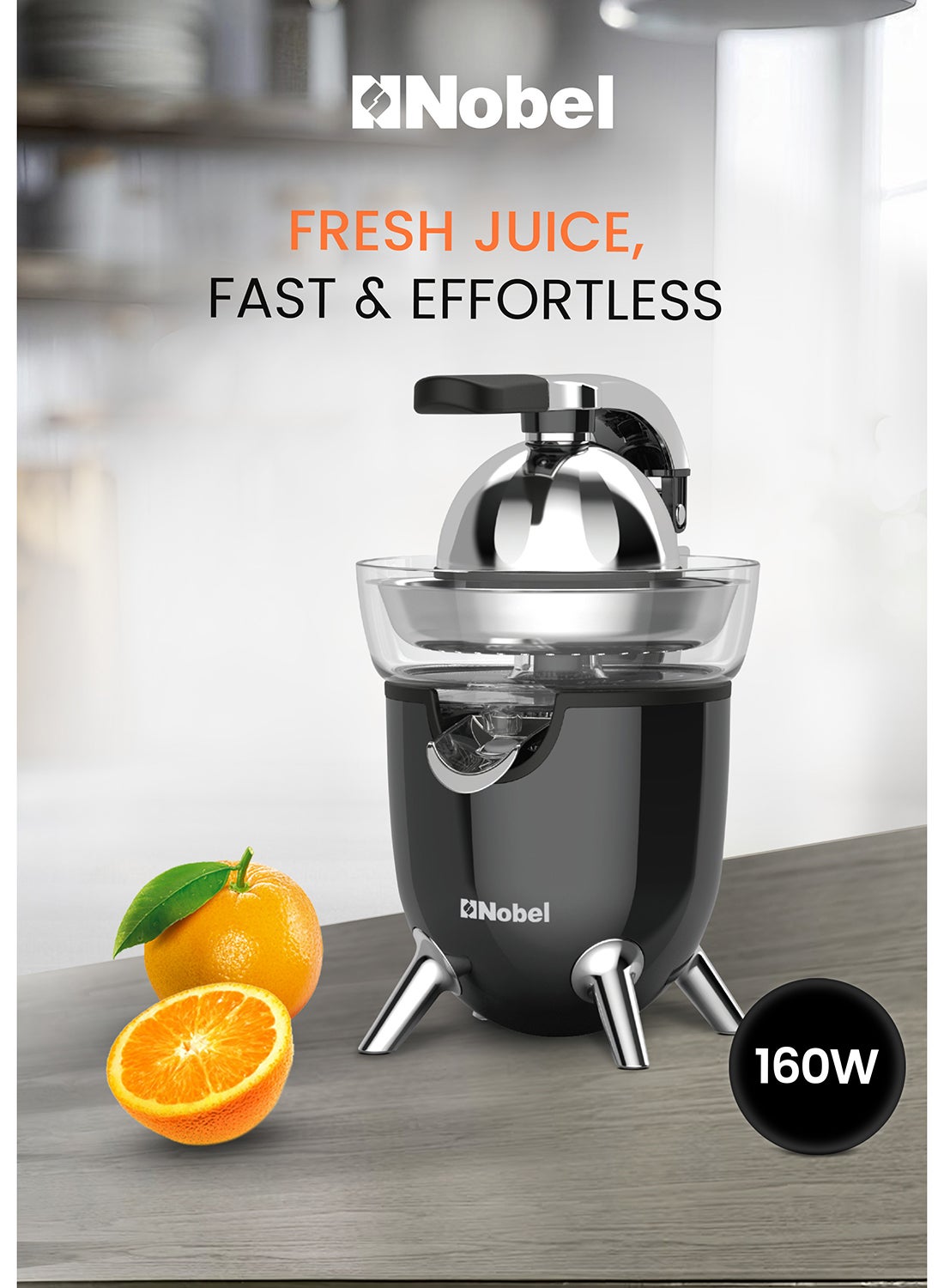 Nobel Citrus Juicer – High-Performance, 160W Durable,…