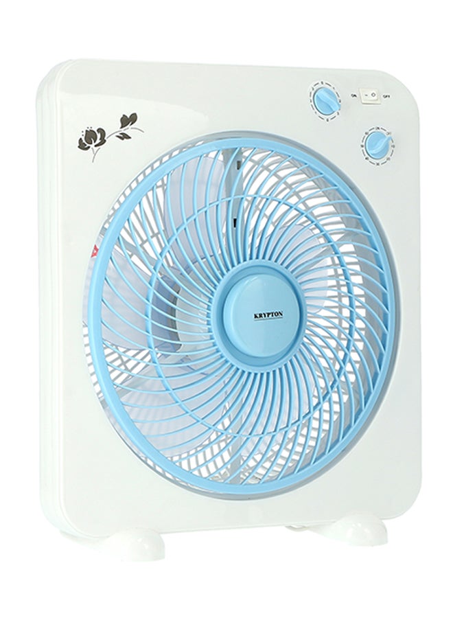 Compare 12 Inch Box Fan With Strong Blade, 3 Speed, Powerful Motor, 60 Min Timer KNF6115 WhiteBlue at KSA Price