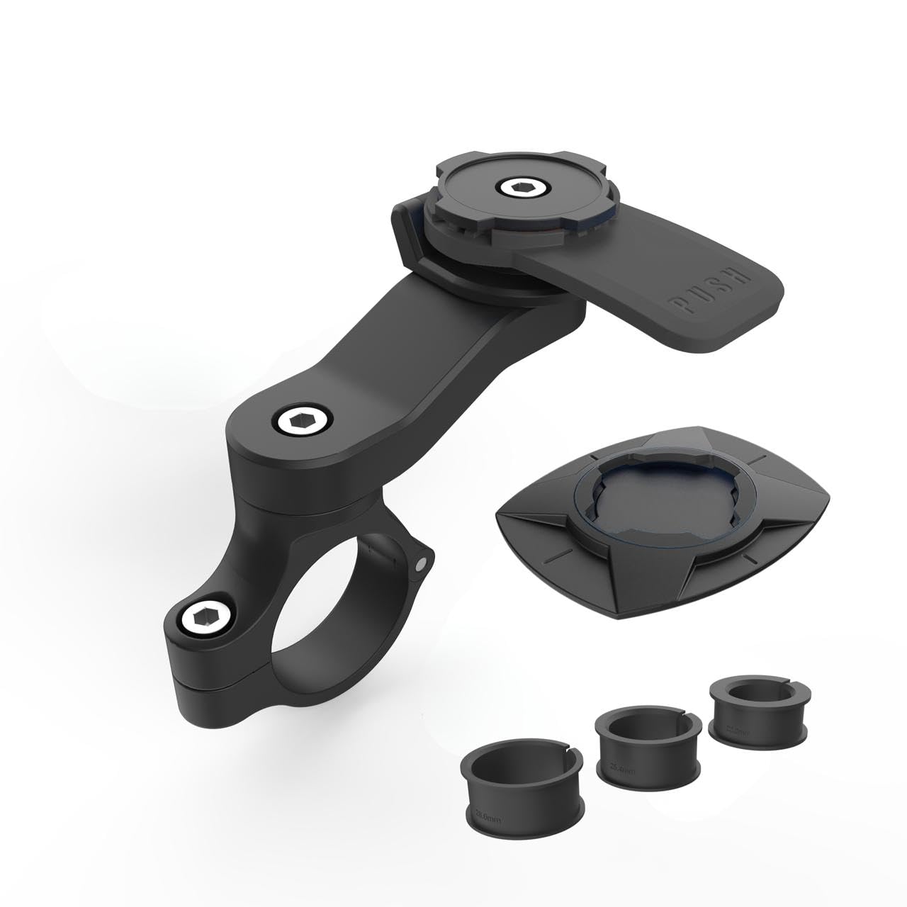 Compare Laven & Ivory Bike Phone Holder for Smartphones 4.77.4 | 360° Rotating Motorcycle Phone Holder | Secure Handlebar Phone Holder for iPhone, Samsung, Cycling, Motorbikes & Scooters Black at KSA Price