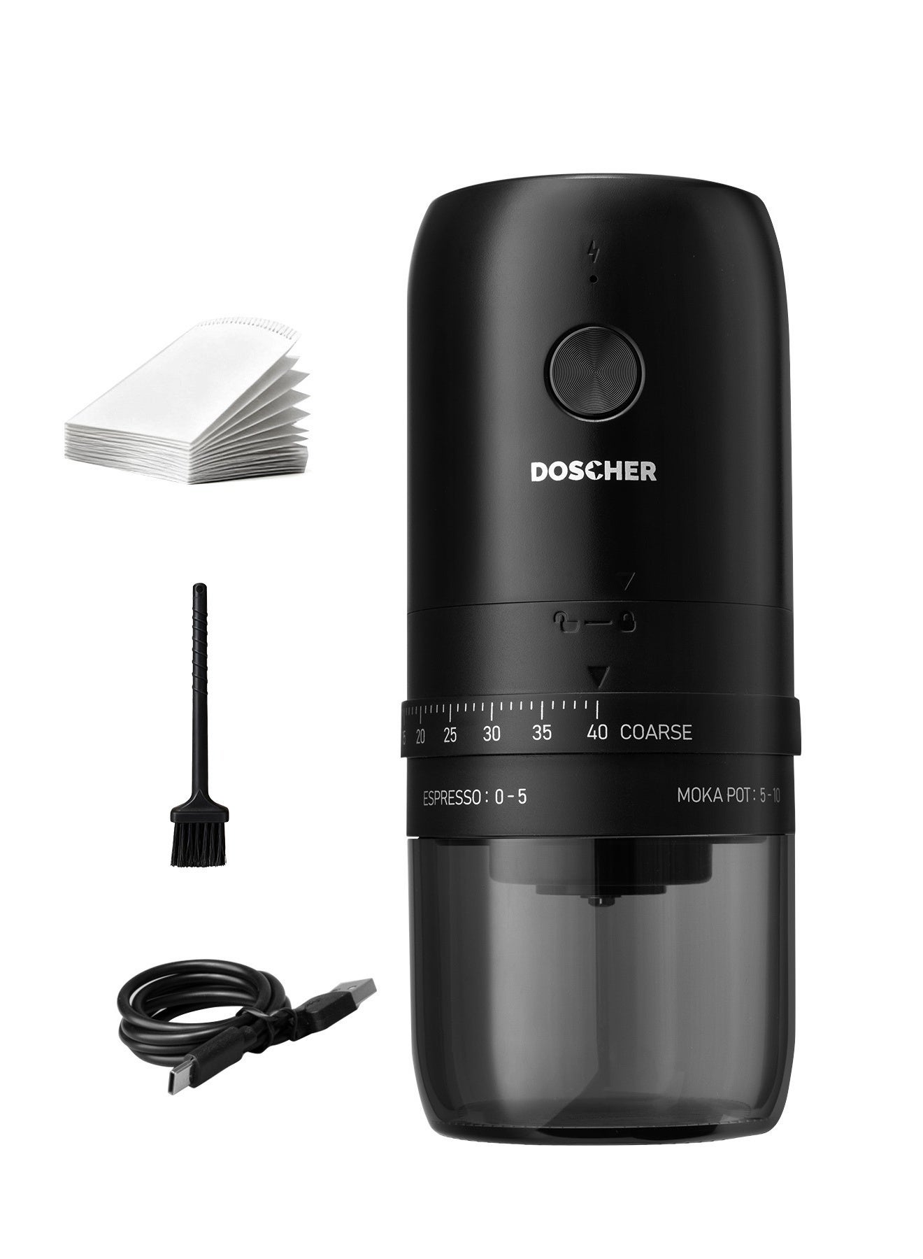 Portable V60 Burr Coffee Grinder with 40 Adjustable…
