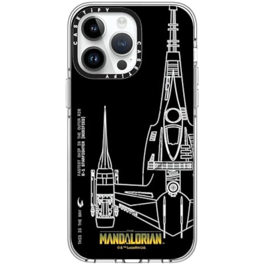 Compare Clear iPhone 14 Pro Max Case ?Mandalorian CoLabNot Yellowing  6.6ft Drop ProtectionCompatible with Magsafe?  N1 Starfighter  Clear at KSA Price