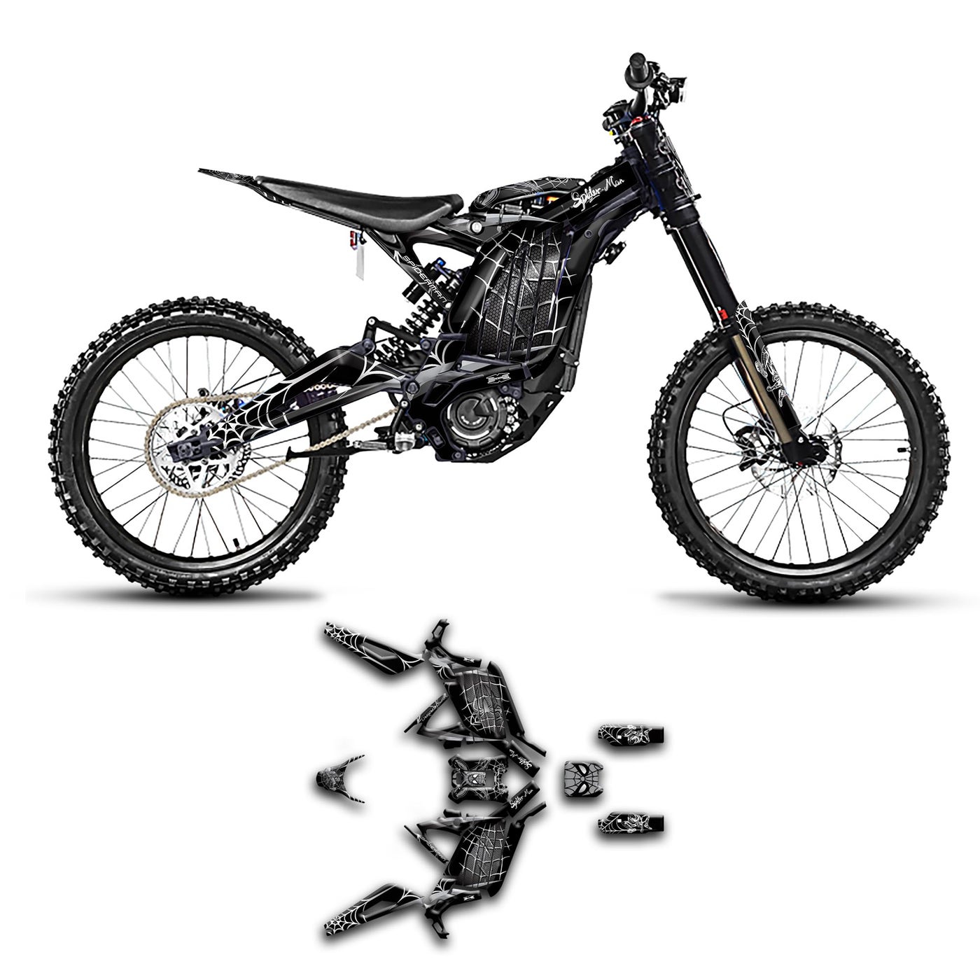 Compare Kungfu Graphics Custom Decal Kit for SurRon Light Bee X with DNM Fork Offroad Motorcycle Dirt Bike SRX17N035KO at KSA Price