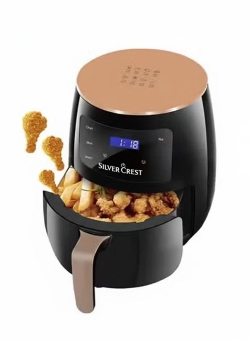 Compare Digital Air Fryer 6L – 2400W Stainless Steel Rapid Air Fryer with NonStick Basket, LED Touch Display, 7 Preset Cooking Modes, Preheat Function for Frying, Grilling & Roasting at KSA Price
