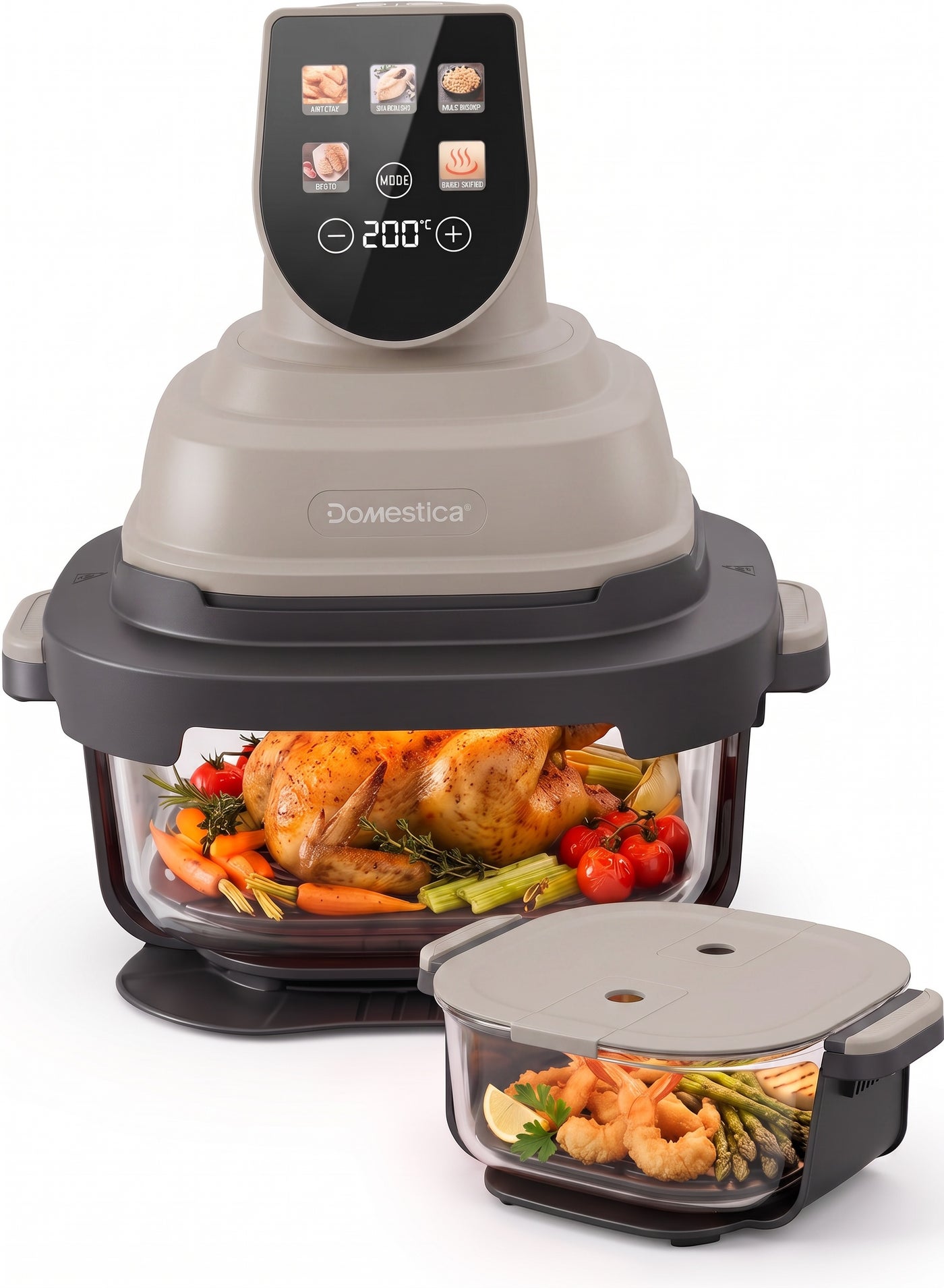 Domestica Aerion Glass Air Fryer Oven with 4L…