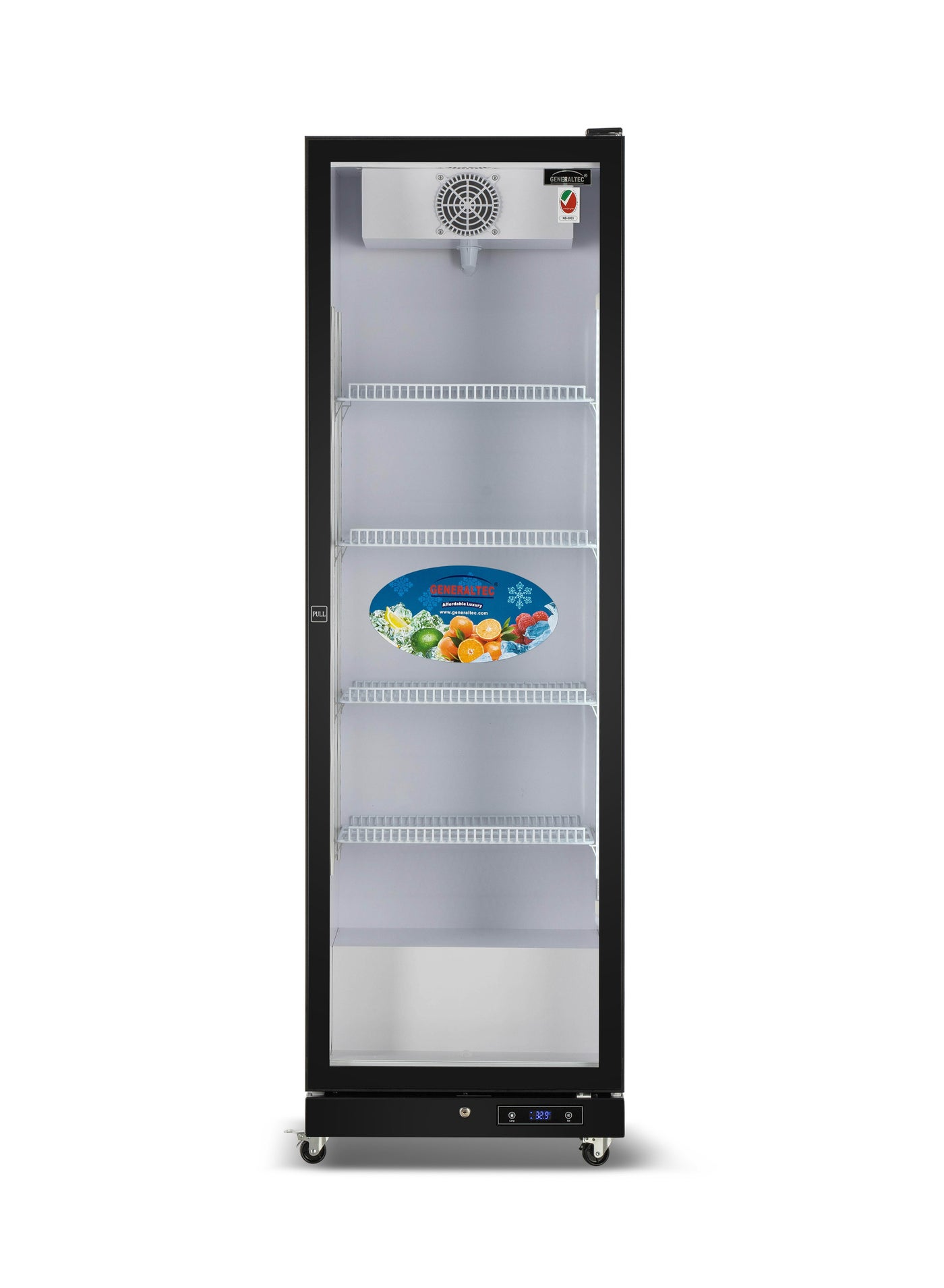 Generaltec Single Door Showcase Chiller, White, Adjustable…