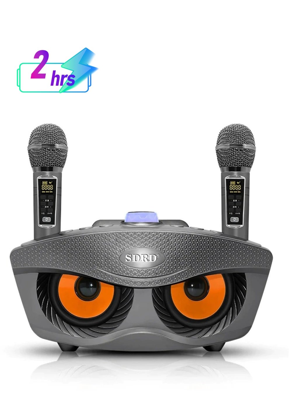 Compare Portable Speaker Player Radio With Bluetooth Family KTV Speaker With 2 Wireless Microphones 30wGrey at KSA Price