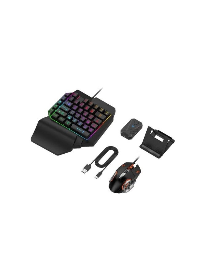 Compare Professional Gaming Mouse & Keyboard Bundle MIX Lite + Mobile Converter & Custom Key Configuration at KSA Price