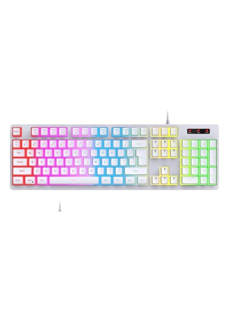 Compare HXSJ L200 Gaming Membrane Keyboard Pudding Keycap Wired RGB Backlight Manipulator Feel Computer Keyboard Crossborder Spot at KSA Price